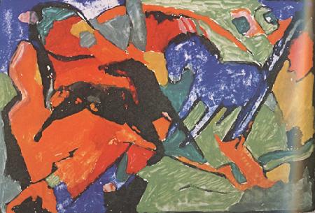 Franz Marc Two Horses (mk34)